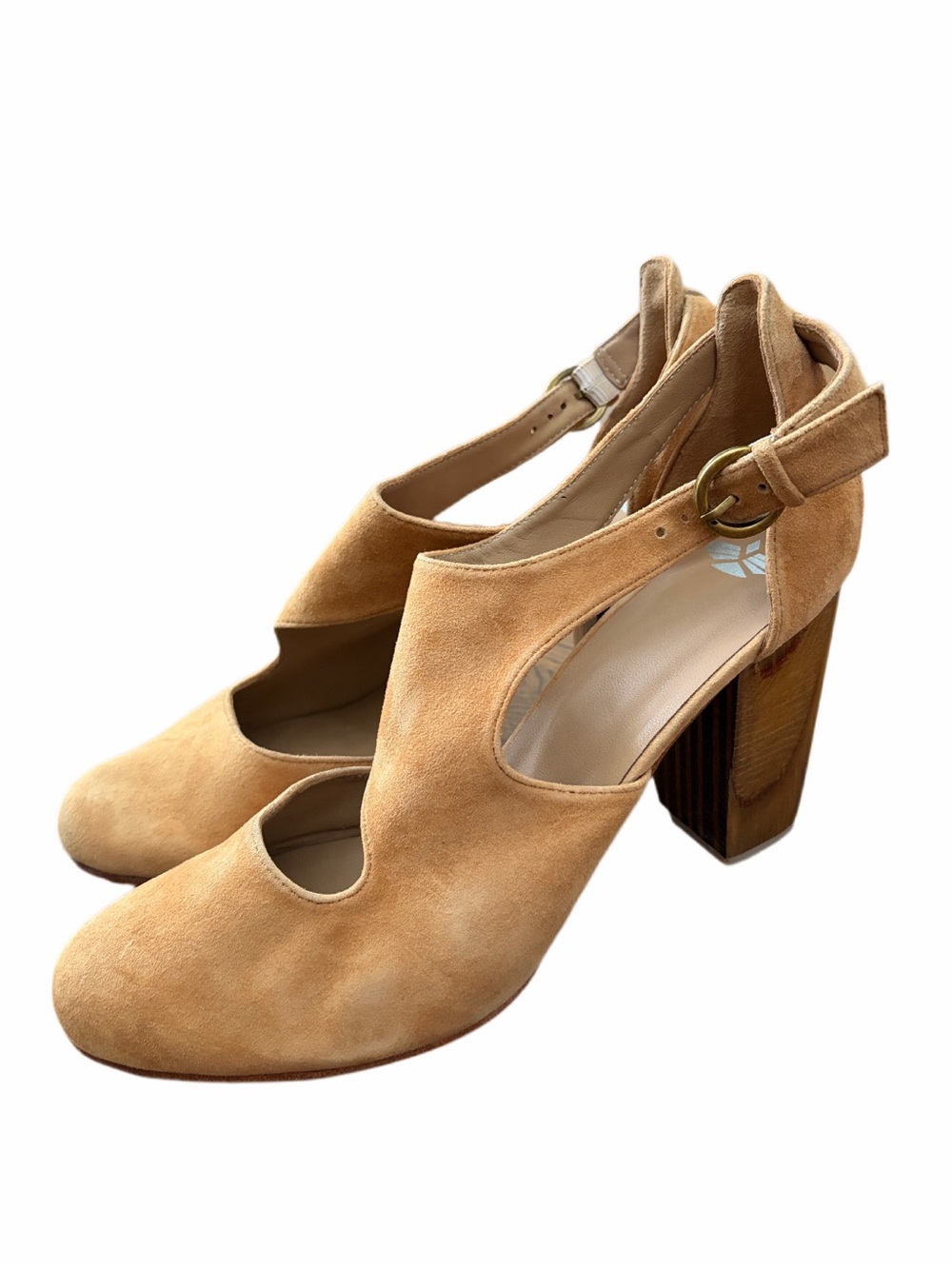 Fortress of Inca Luna Naya Suede Wood Block Heels